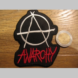 Anarchy - nažehľovacia vyšívaná nášivka - nažehlovačka (možnosť nažehliť alebo našiť na odev) materiál 100%bavlna