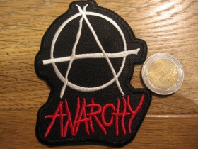 Anarchy - nažehľovacia vyšívaná nášivka - nažehlovačka (možnosť nažehliť alebo našiť na odev) materiál 100%bavlna