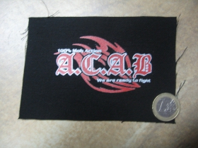 A.C.A.B. potlačená nášivka rozmery cca. 12x6cm (po okrajoch neobšívaná)