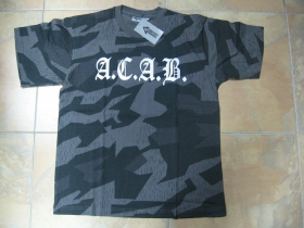 A.C.A.B.  nočný maskáč-Nightcamo SPLINTER, pánske tričko 100%bavlna