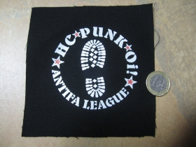 Antifa League  potlačená nášivka rozmery cca. 12x12cm (po krajoch neobšívaná)