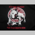 IT´S TIME TO FIGHT FOR YOUR RIGHTS NOW! šuštiaková bunda čierna materiál povrch:100% nylon, podšívka: 100% polyester, pohodlná,vode a vetru odolná