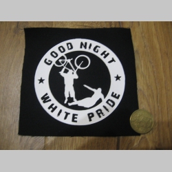 Bike Punx - Good Night White Pride potlačená nášivka cca.12x12cm (po krajoch neobšívaná)