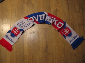 Slovensko - Slovakia pleten&yacute; &scaron;&aacute;l, Rozmery: 130x18 cm, Materi&aacute;l: 100% akryl 