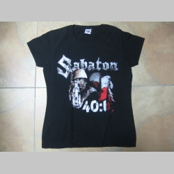Sabaton čierne dámske tričko 100%bavlna