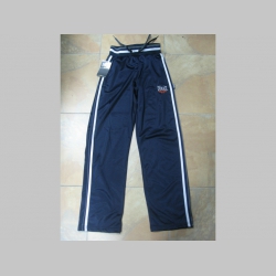 Everlast tmavomodré pánske hrubé jemne lesklé hladké tepláky 100%polyester