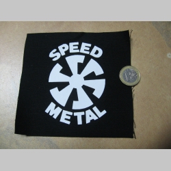 Speed Metal  potlačená nášivka rozmery cca. 12x12cm (po krajoch neobšívaná)