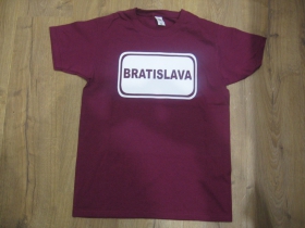 Bratislava   "mestská tabuľa" pánske tričko 100 %bavlna Fruit of The Loom