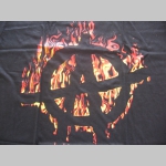 Anarchy - plamene, čierne pánske tričko s obojstrannou potlačou, 100%bavlna 