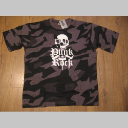 Punk Rock Skull - lebka nočn&yacute; " rusk&yacute; " mask&aacute;č - Nightcamo SPLINTER, p&aacute;nske tričko 100%bavlna