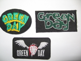 Green Day, vyšívaná nášivka cca 8x4cm, cena za 1ks!!!  skladom už len so žltozeleným nápisom.. 