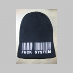 Fuck system   Zimná čiapka na založenie v zátylku s tlačeným logom univerzálna veľkosť 65%akryl 35%vlna