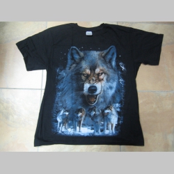 vlk pánske tričko čierne 100%bavlna