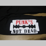 Punks not Dead žiletka - tepláky s tlačeným logom