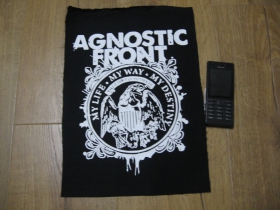 Agnostic Front  chrbtová nášivka veľkosť cca. A4 (po krajoch neobšívaná)