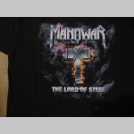 Manowar čierne pánske tričko materiál 100% bavlna
