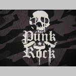 Punkrock skull - smrtka - lebka  hrub&aacute; mask&aacute;čov&aacute; mikina na zips s kapucou vzor Nightcamo - Nočn&yacute; mask&aacute;č " Splinter "