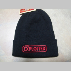 Exploited, zimná čiapka s vyšívaným logom, čierna 100%akryl (univerzálna veľkosť)