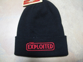 Exploited, zimná čiapka s vyšívaným logom, čierna 100%akryl (univerzálna veľkosť)