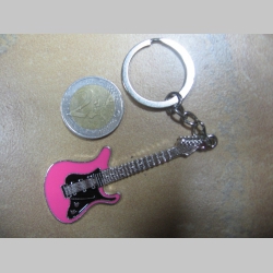 gitara  chrómovaná kovová kľúčenka