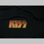 Kiss Pánska čierna mikina vpredu s malým logom, na chrbáte obrázok kapely 100%bavlna posledné kusy veľkosti L a XL