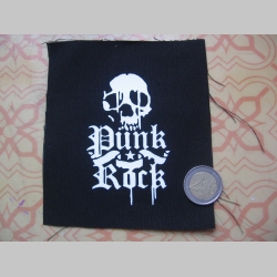 Punk Rock Skull  potlačená nášivka cca.12x12cm (po krajoch neobšívaná)