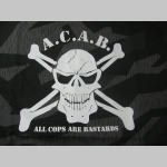 A.C.A.B. smrtka  nočný maskáč-Nightcamo SPLINTER, pánske tričko 100%bavlna