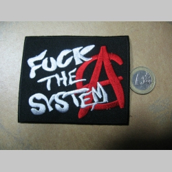 Fuck The system nažehľovacia nášivka vyšívaná (možnosť nažehliť alebo našiť na odev)