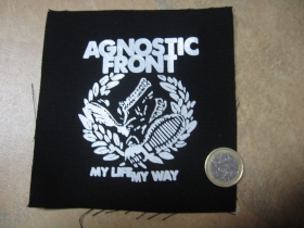 Agnostic Front potlačená nášivka rozmery cca. 12x12cm (po krajoch neobšívaná)