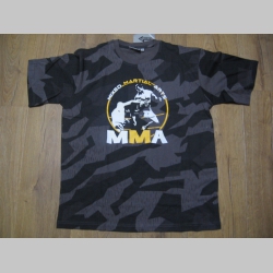 MMA Mixed Martial Arts   nočný maskáč-Nightcamo SPLINTER, pánske tričko 100%bavlna