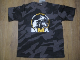 MMA Mixed Martial Arts   nočný maskáč-Nightcamo SPLINTER, pánske tričko 100%bavlna