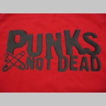 Punks not dead mikina bez kapuce