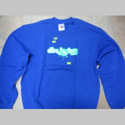 DISC JOCKEY, pánska mikina FRUIT OF THE LOOM s tlačeným logom 80%bavlna 20%polyester, farba ROYAL BLUE posledný kus veľkosť M