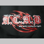 A.C.A.B. We are ready to fight  100%Mob Action  čierna pánska zimná bunda materiál 100%polyester