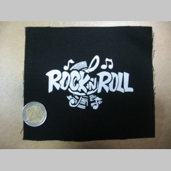 Rock n Roll,  malá potlačená nášivka rozmery cca. 12x12cm (neobšívaná)