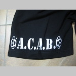 A.C.A.B.  čierne teplákové kraťasy s tlačeným logom 