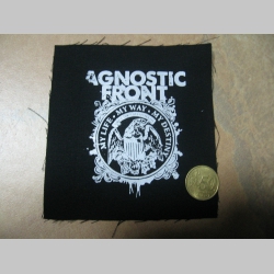 Agnostic Front, malá potlačená nášivka rozmery cca. 12x12cm (neobšívaná)