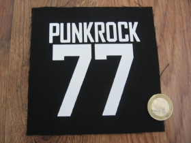 Punkrock 77 potlačená nášivka rozmery cca. 12x12cm (po krajoch neobšívaná)