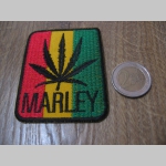 Bob Marley - Ganja - tráva, nažehľovacia vyšívaná nášivka (možnosť nažehliť alebo našiť na odev)  rozmery: 7,5x5,5cm