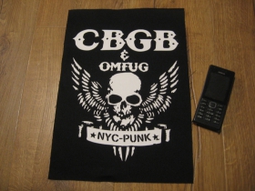 CBGB legendary club chrbtová nášivka veľkosť cca. A4 (po krajoch neobšívaná)
