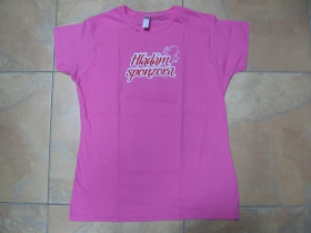 "Hľadám sponzora" ružové dámske tričko 100%bavlna 