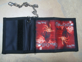 Children of Bodom, hrubá pevná textilná peňaženka s retiazkou a karabínkou