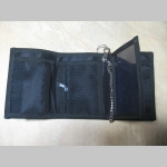 AC/DC  hrubá pevná textilná peňaženka s retiazkou a karabínkou