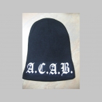 A.C.A.B.  Zimná čiapka na založenie v zátylku s tlačeným logom univerzálna veľkosť 65%akryl 35%vlna