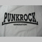 Punk Rock biele pánske tričko 100 %bavlna Fruit of The Loom