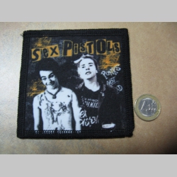 Sex Pistols ofsetová nášivka po krajoch obšívaná cca. 9x9cm 