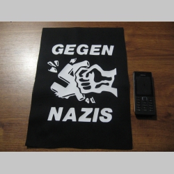 Gegen Nazis chrbtová nášivka rozmer cca. A4 (po krajoch neobšívaná cca.35x26cm)
