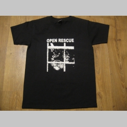 Open Rescue  čierne pánske  tričko materiál 100%bavlna 