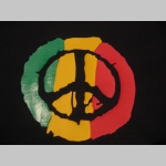 Rasta Peace - Reggae čierne pánske tielko 100%bavlna Fruit of The Loom