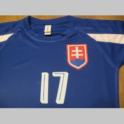 Slovensko futbalový dres č.17 HAMŠÍK detský aj dospelý strih materiál: 100%polyester Slovensko futbalový dres č.17 HAMŠÍK detský aj dospelý strih materiál: 100%polyester